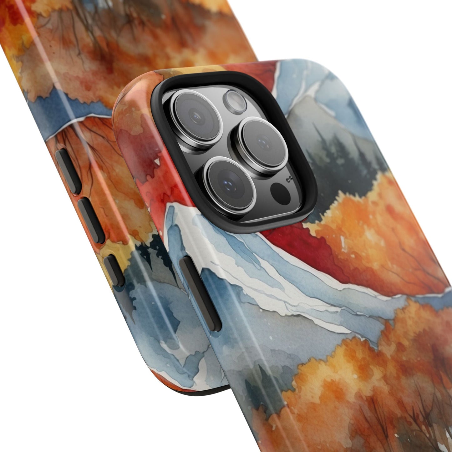Autumn Mountain Forest Watercolor - iPhone Case - BOGO Cases
