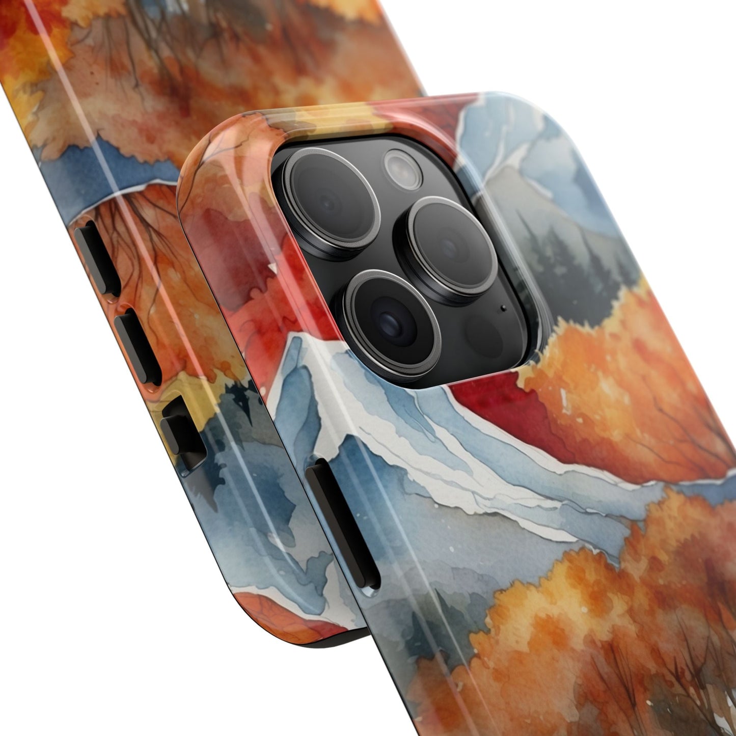 Autumn Mountain Forest Watercolor - iPhone Case - BOGO Cases