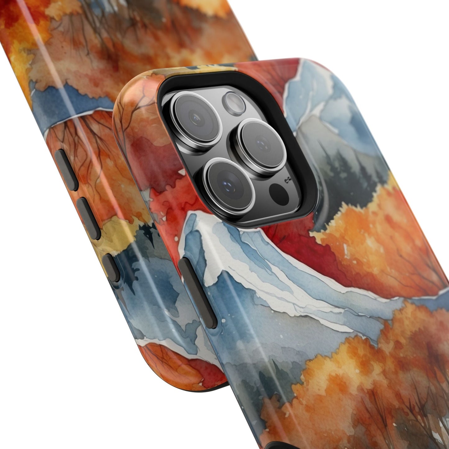 Autumn Mountain Forest Watercolor - MagSafe iPhone Case - BOGO Cases