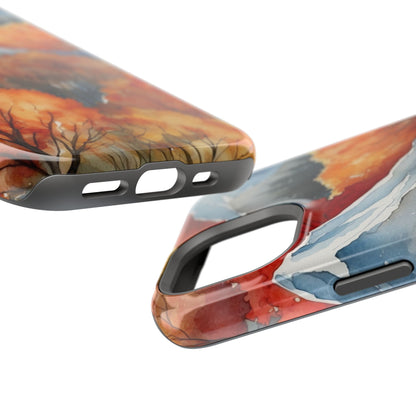 Autumn Mountain Forest Watercolor - MagSafe iPhone Case - BOGO Cases