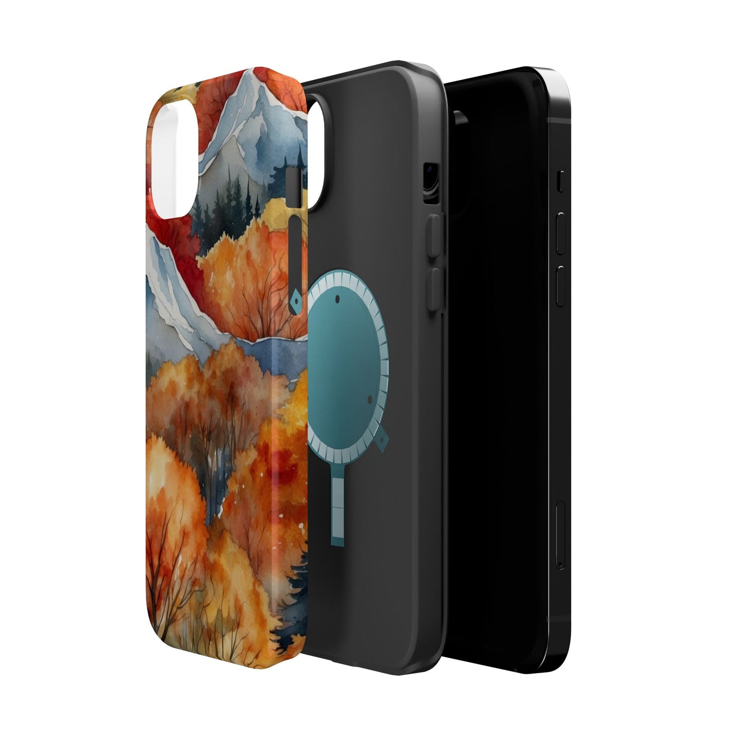 Autumn Mountain Forest Watercolor - MagSafe iPhone Case - BOGO Cases