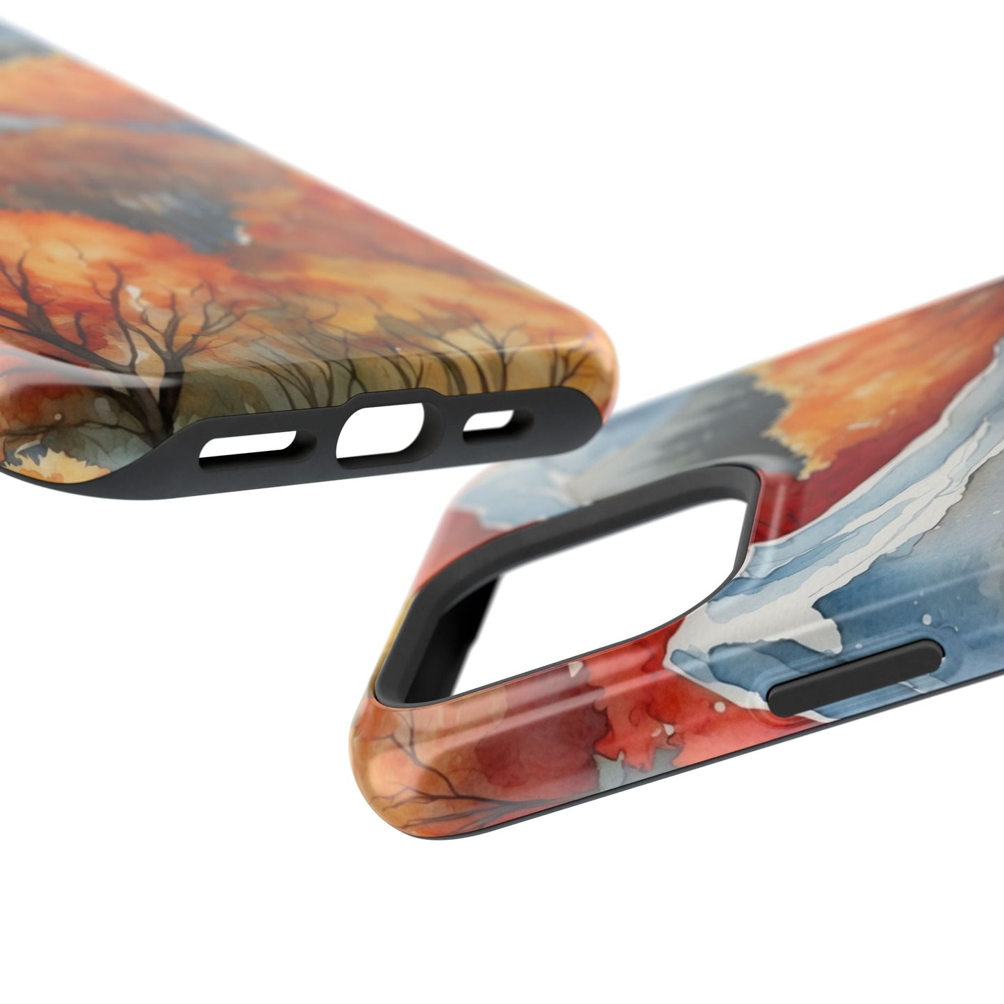 Autumn Mountain Forest Watercolor - MagSafe iPhone Case - BOGO Cases