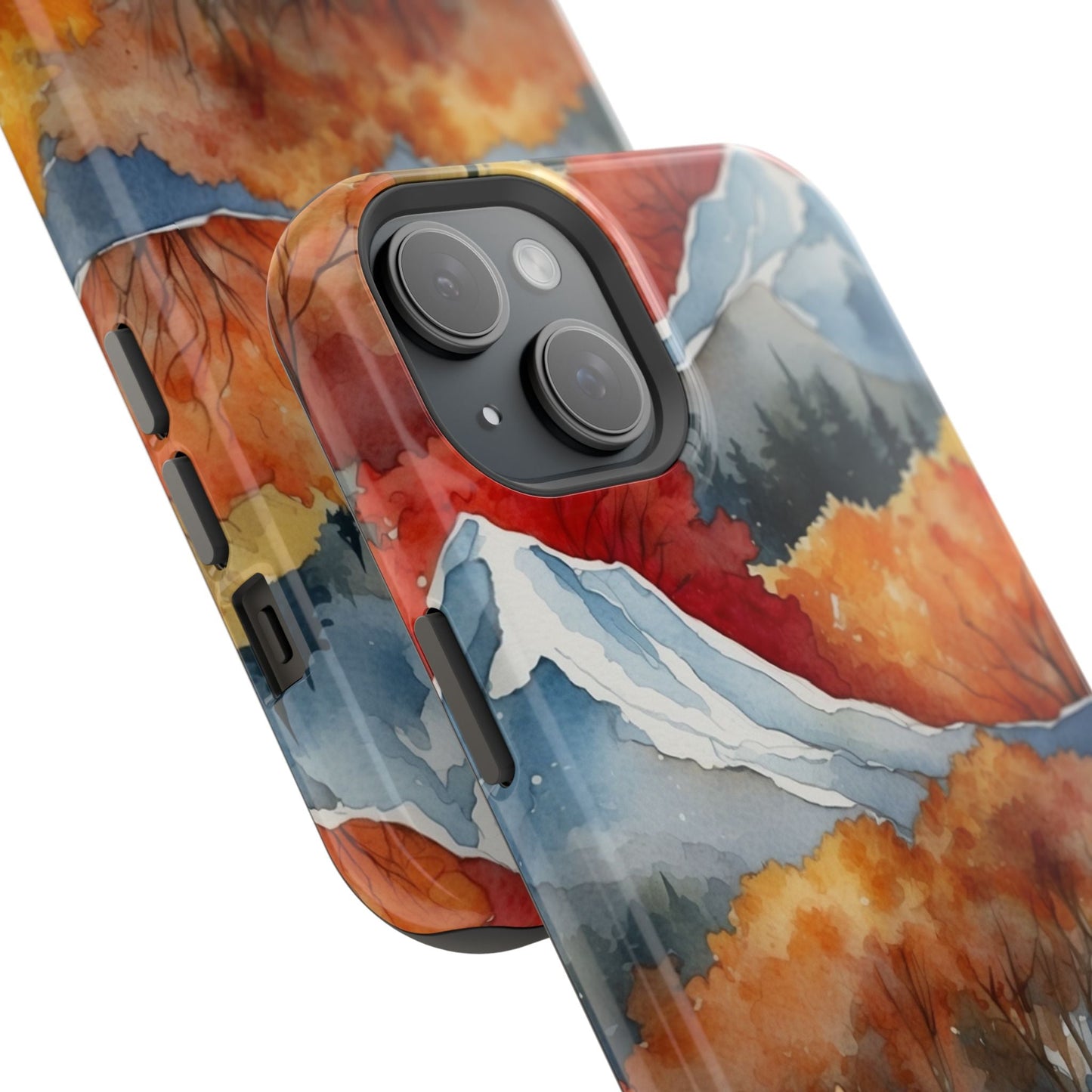 Autumn Mountain Forest Watercolor - MagSafe iPhone Case - BOGO Cases