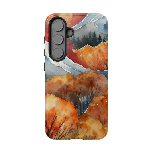 Autumn Mountain Forest Watercolor - Samsung Galaxy Case - BOGO Cases