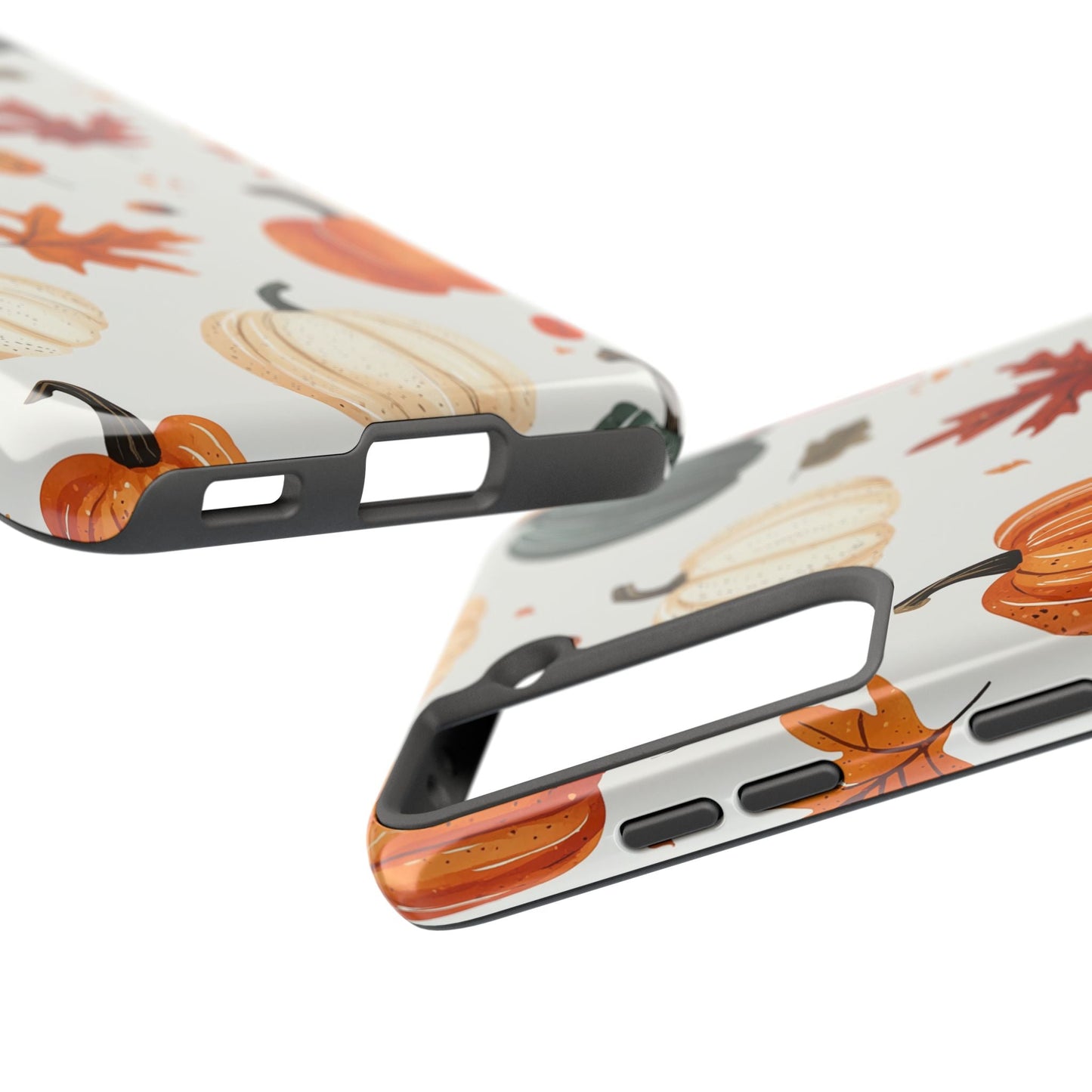 Autumn Pumpkin Samsung Galaxy Case – Fall Leaves and Harvest Design - BOGO Cases