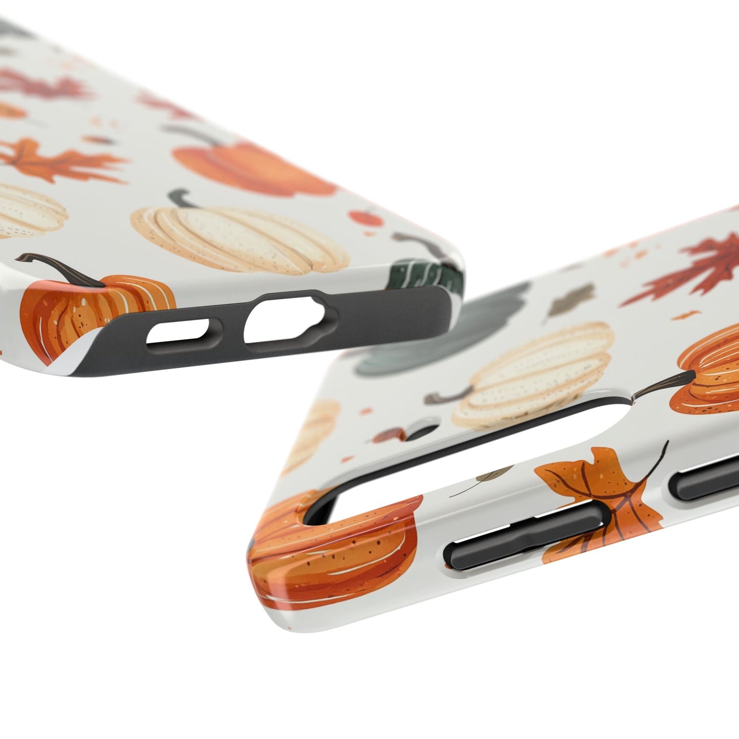 Autumn Pumpkin Samsung Galaxy Case – Fall Leaves and Harvest Design - BOGO Cases