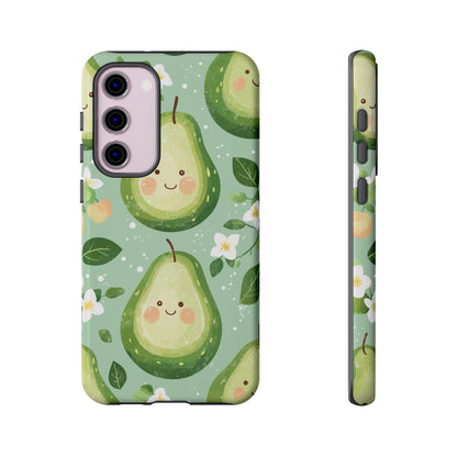 Avocado Face Parade Tough Samsung Galaxy Case – Cute Fruit Design, Dual - Layer Protection - BOGO Cases