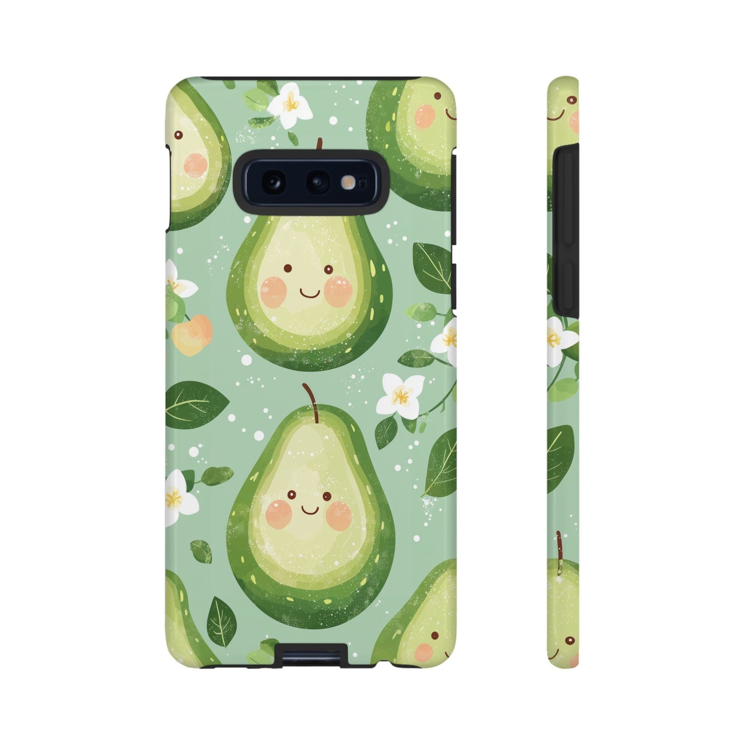 Avocado Face Parade Tough Samsung Galaxy Case – Cute Fruit Design, Dual - Layer Protection - BOGO Cases