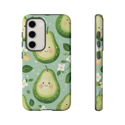 Avocado Face Parade Tough Samsung Galaxy Case – Cute Fruit Design, Dual - Layer Protection - BOGO Cases