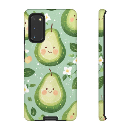 Avocado Face Parade Tough Samsung Galaxy Case – Cute Fruit Design, Dual - Layer Protection - BOGO Cases