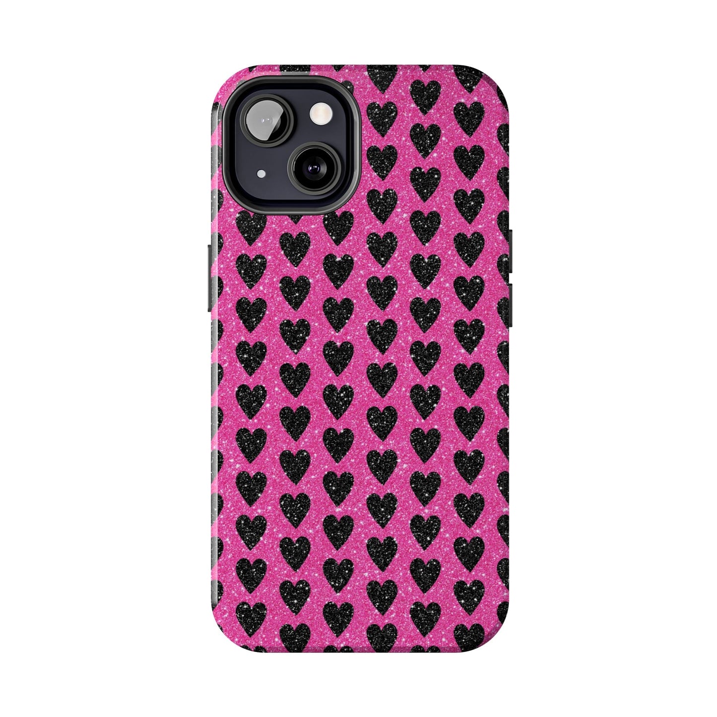 Black Hearts Glitter iPhone Case - BOGO Cases