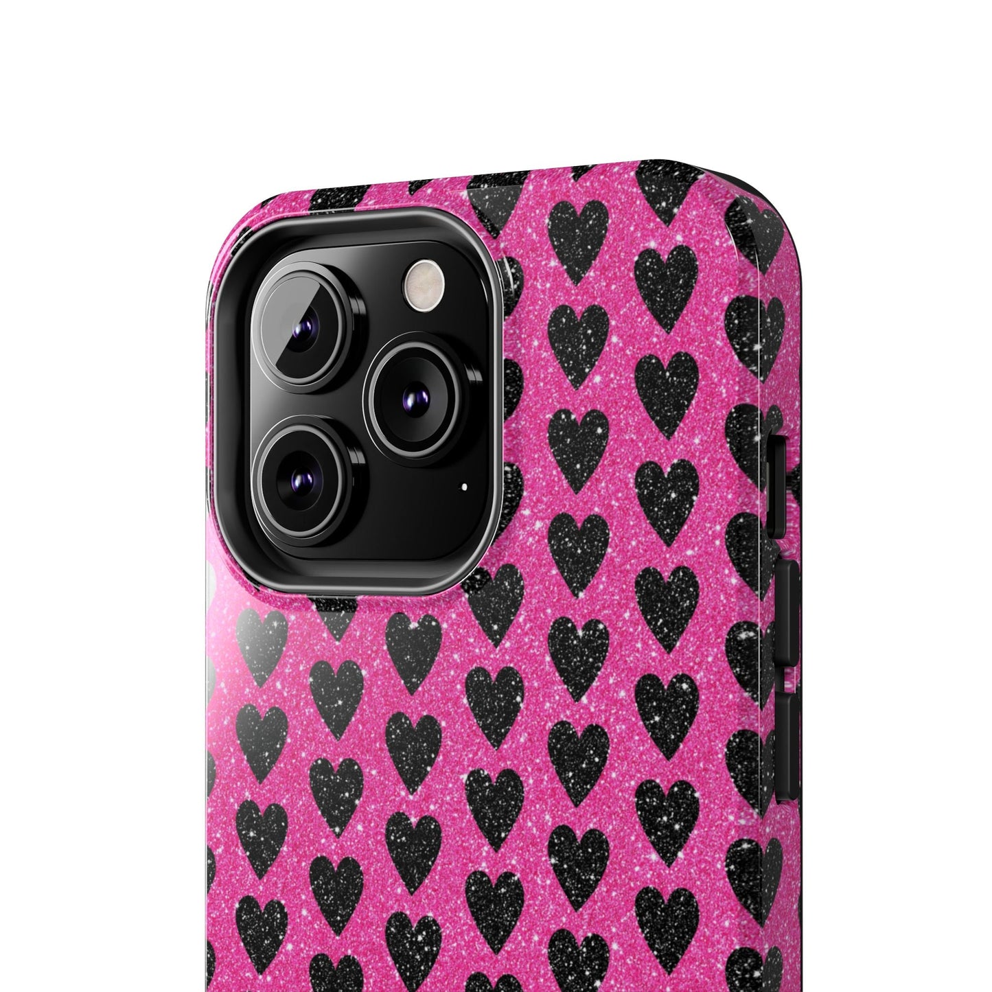 Black Hearts Glitter iPhone Case - BOGO Cases