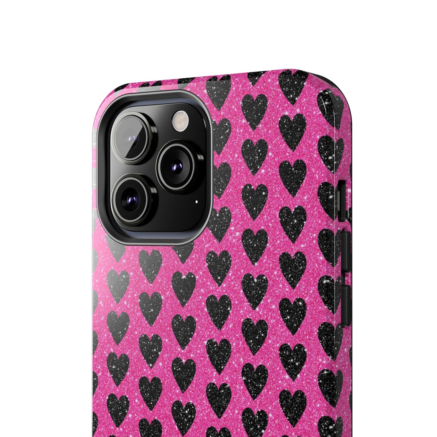 Black Hearts Glitter iPhone Case - BOGO Cases