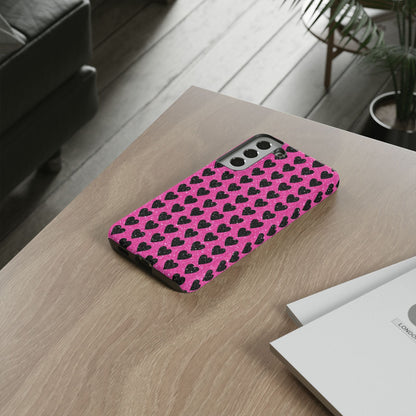 Black Hearts Glitter Samsung Galaxy Case - BOGO Cases