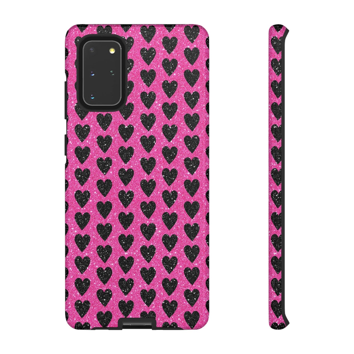 Black Hearts Glitter Samsung Galaxy Case - BOGO Cases