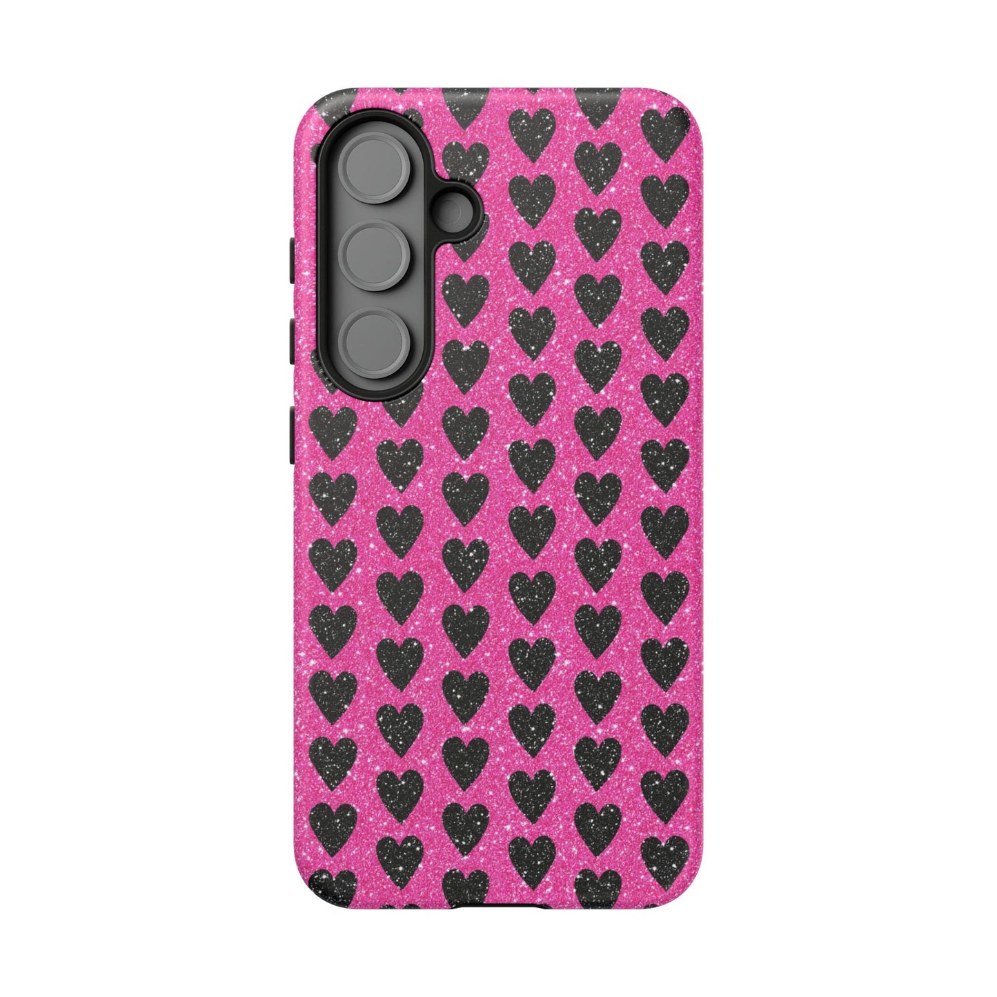 Black Hearts Glitter Samsung Galaxy Case - BOGO Cases