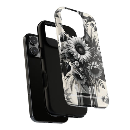 Black Sunflower Plaid Phone Case - BOGO Cases