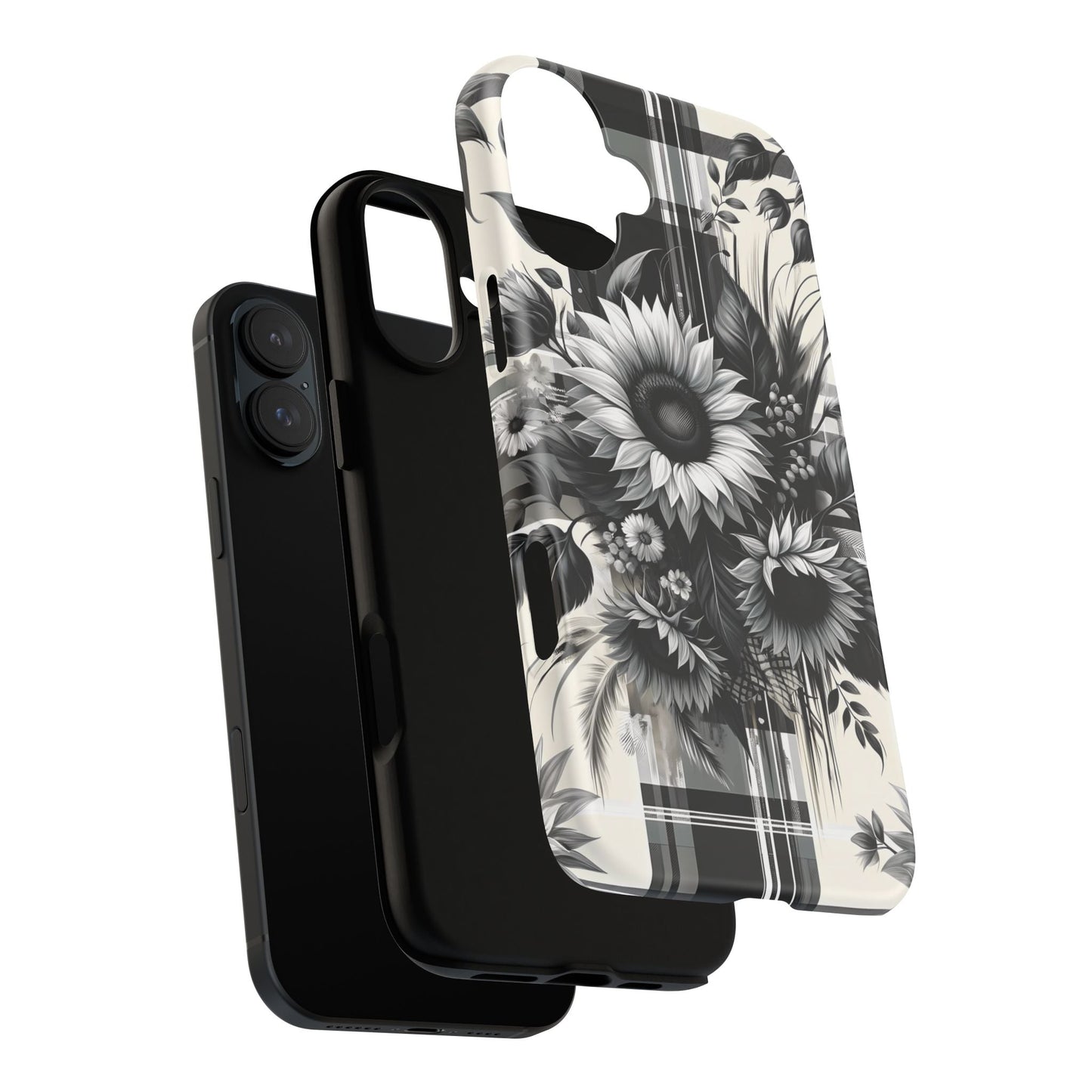 Black Sunflower Plaid Phone Case - BOGO Cases