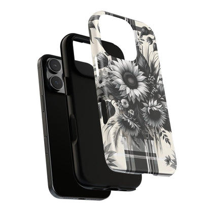 Black Sunflower Plaid Phone Case - BOGO Cases