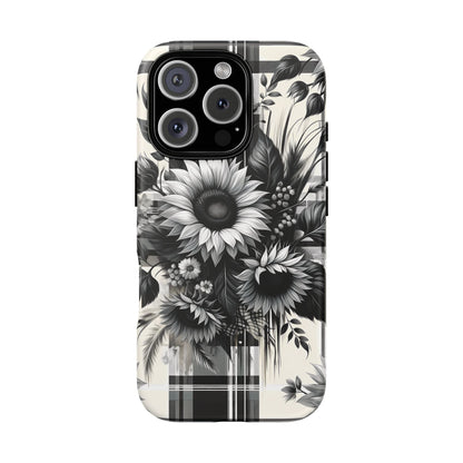 Black Sunflower Plaid Phone Case - BOGO Cases