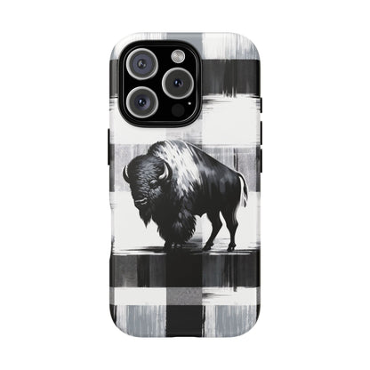 Black White Buffalo Plaid Phone Case! - BOGO Cases