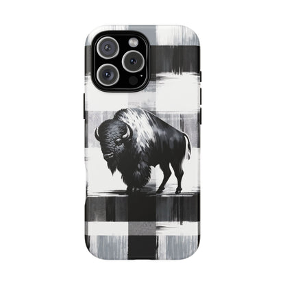 Black White Buffalo Plaid Phone Case! - BOGO Cases