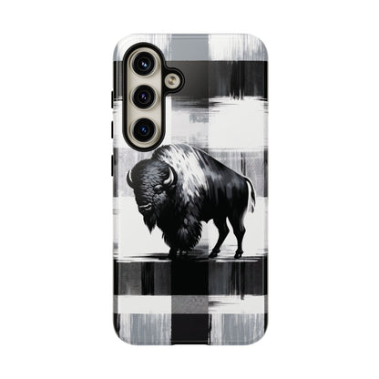 Black White Buffalo Plaid Phone Case! - BOGO Cases