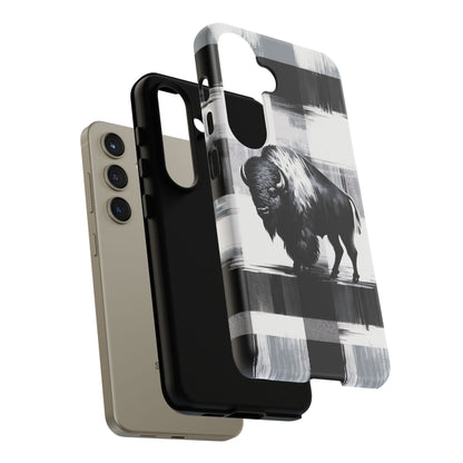 Black White Buffalo Plaid Phone Case! - BOGO Cases