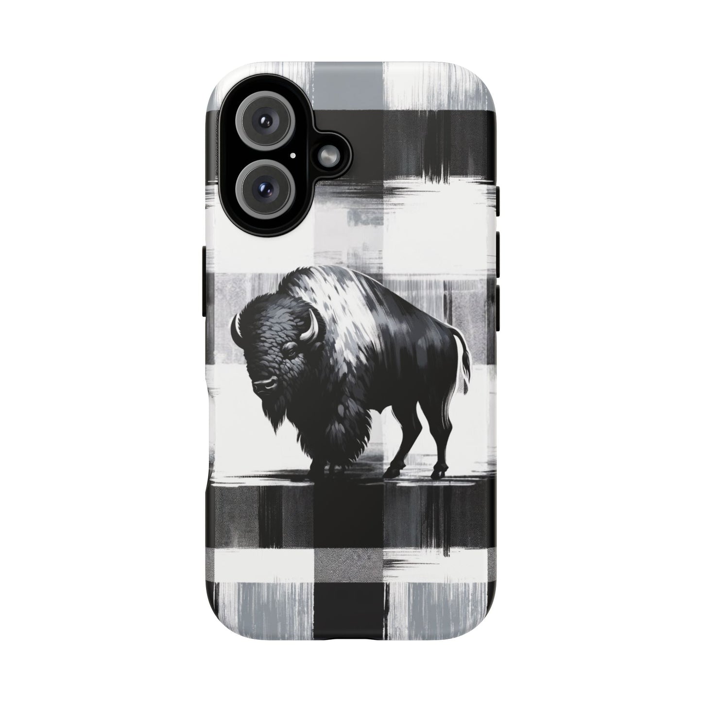 Black White Buffalo Plaid Phone Case! - BOGO Cases