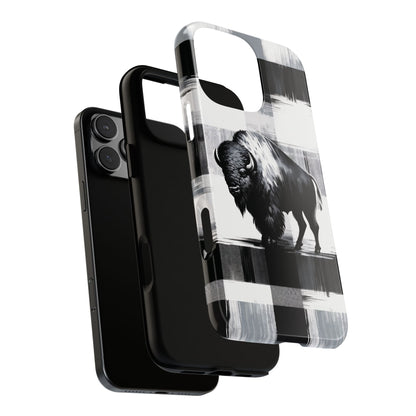 Black White Buffalo Plaid Phone Case! - BOGO Cases