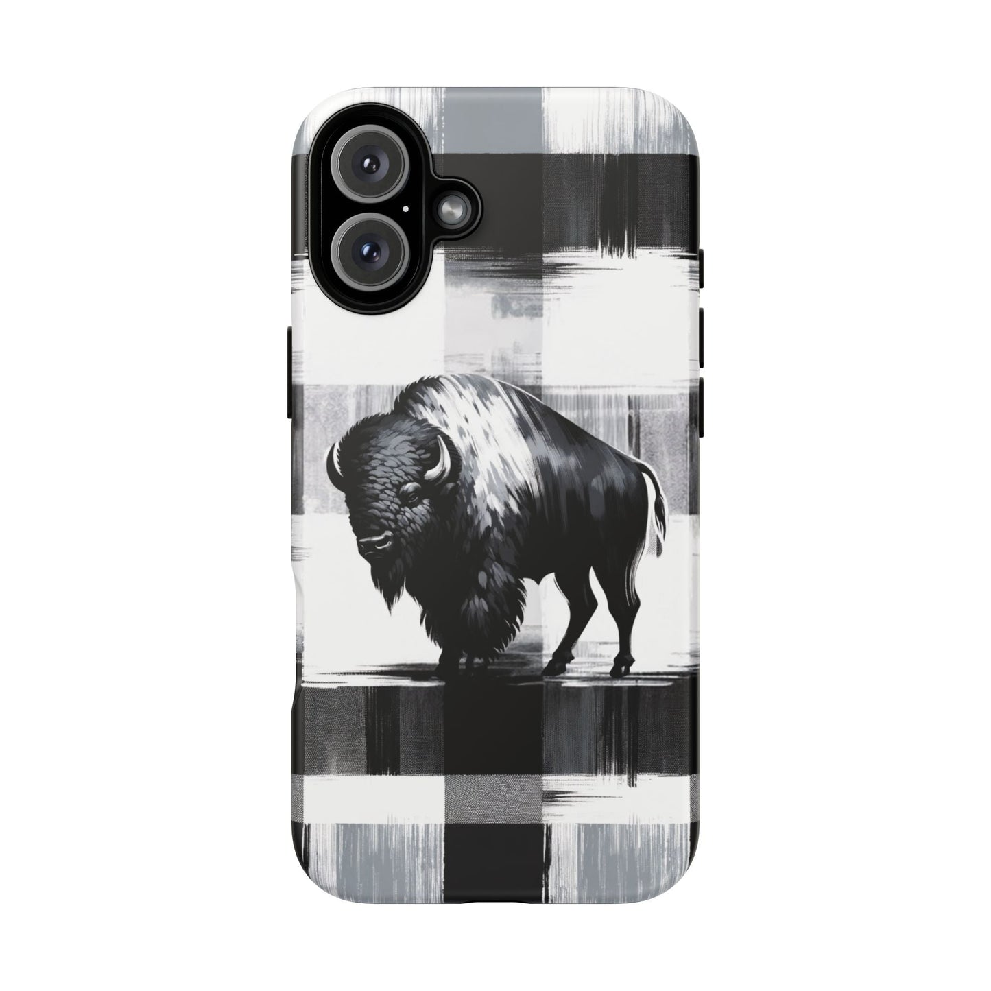 Black White Buffalo Plaid Phone Case! - BOGO Cases