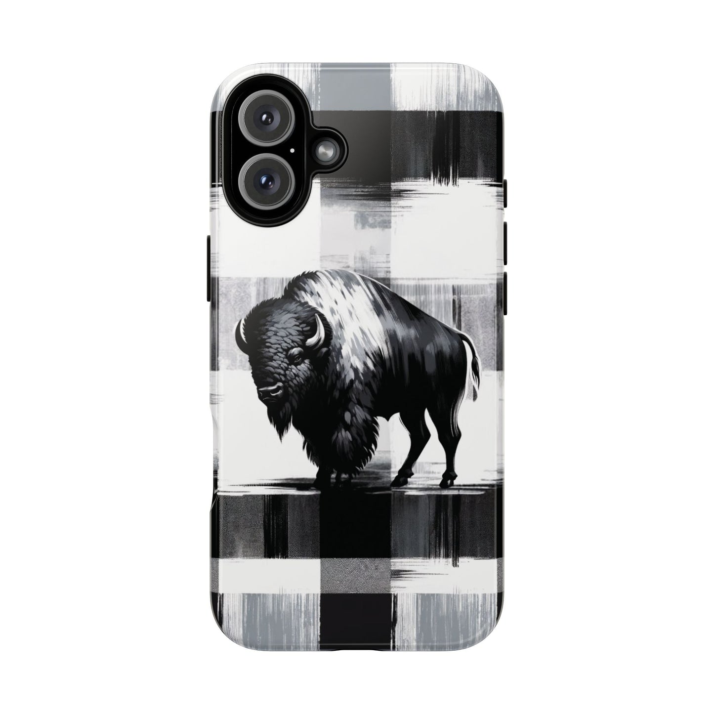 Black White Buffalo Plaid Phone Case! - BOGO Cases