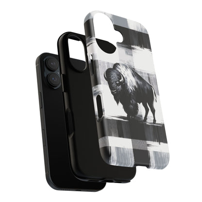 Black White Buffalo Plaid Phone Case! - BOGO Cases