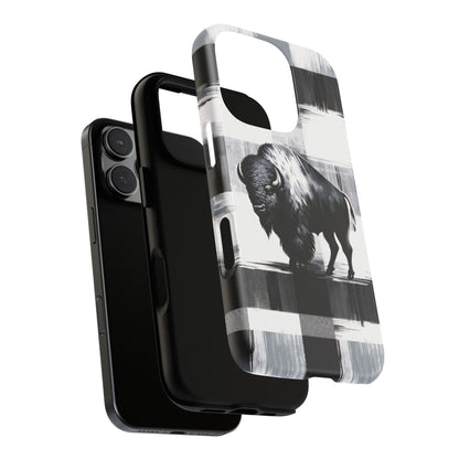 Black White Buffalo Plaid Phone Case! - BOGO Cases