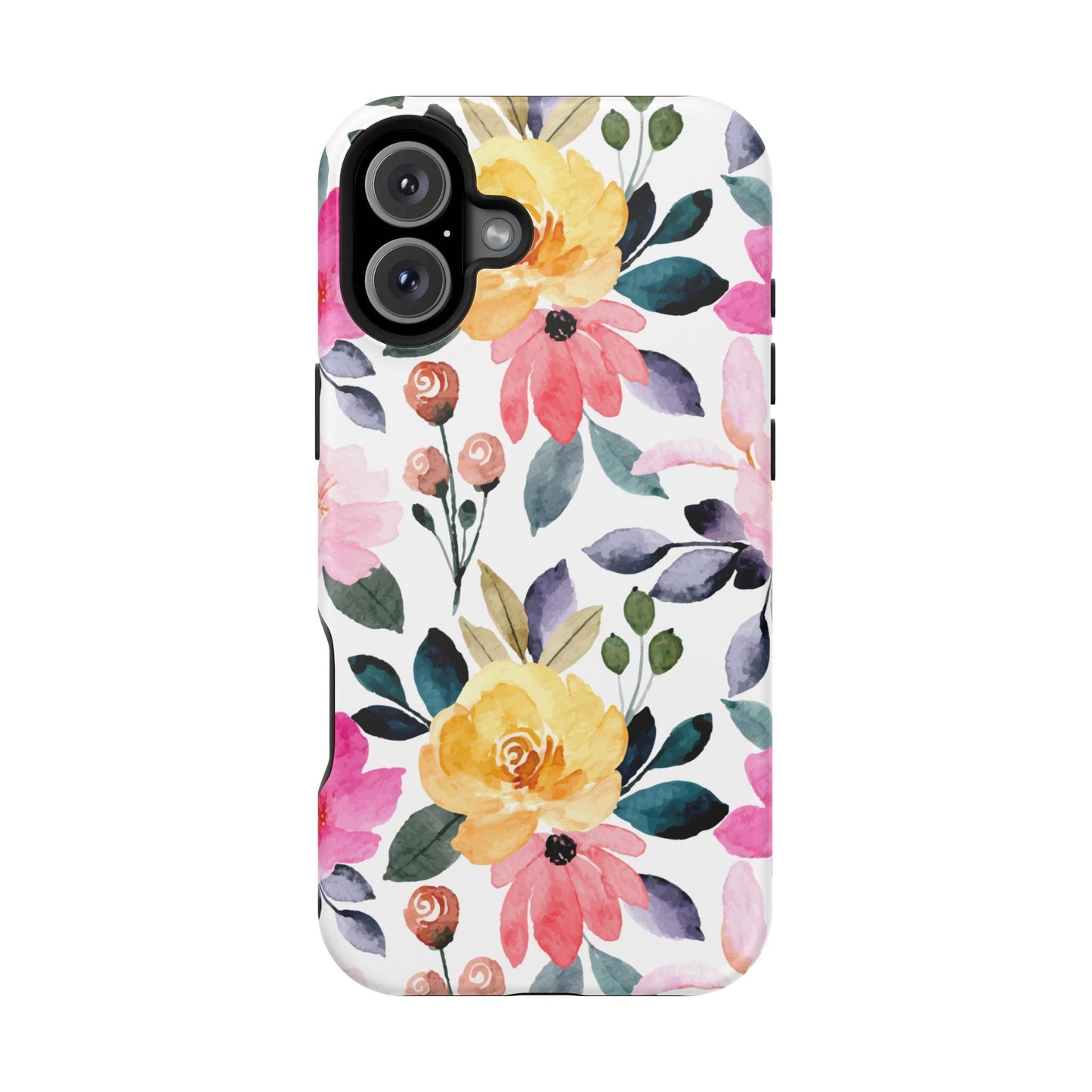 Blossoming Beauty – MagSafe Case with Pastel Floral Watercolor Design - BOGO Cases