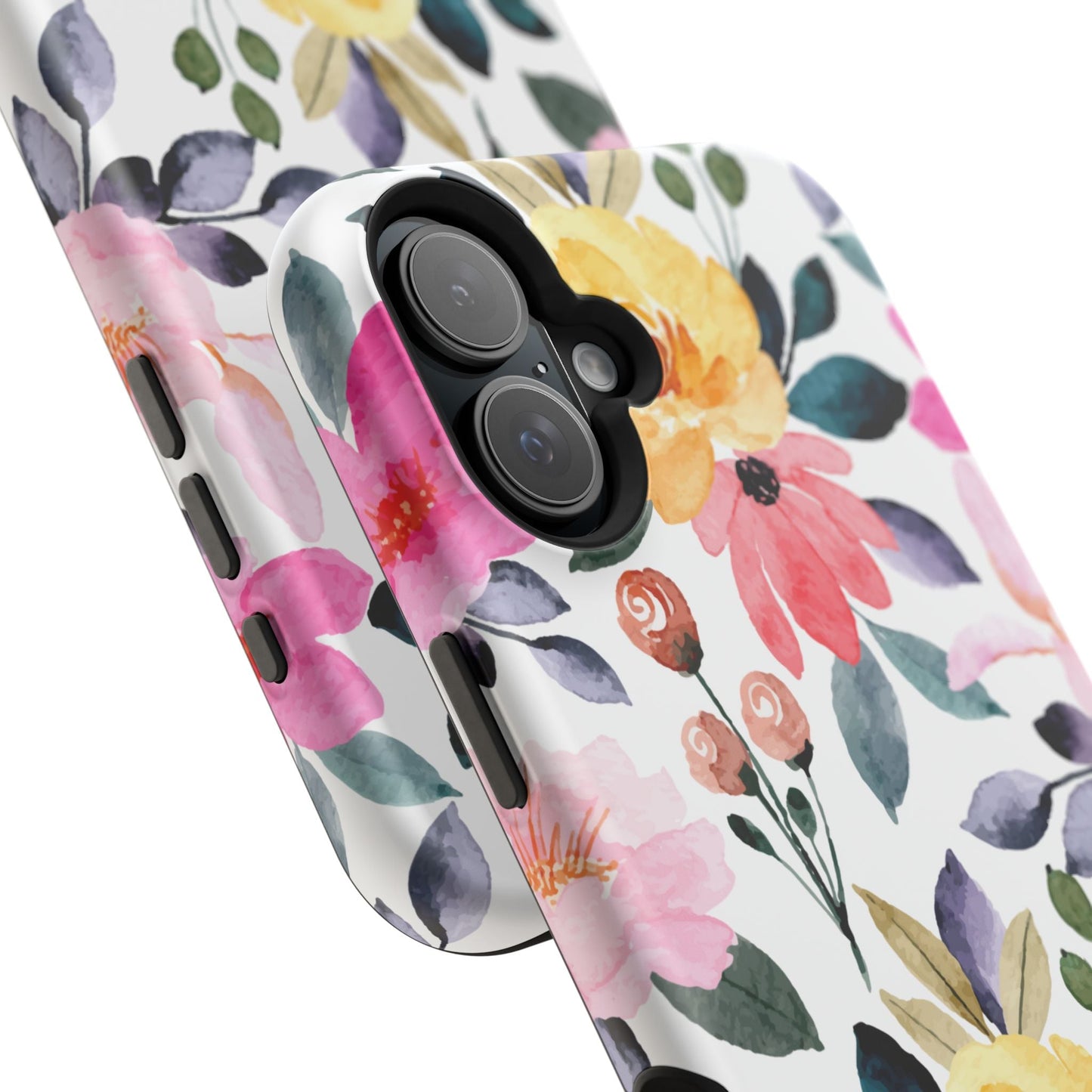 Blossoming Beauty – MagSafe Case with Pastel Floral Watercolor Design - BOGO Cases