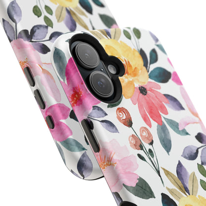 Blossoming Beauty – MagSafe Case with Pastel Floral Watercolor Design - BOGO Cases