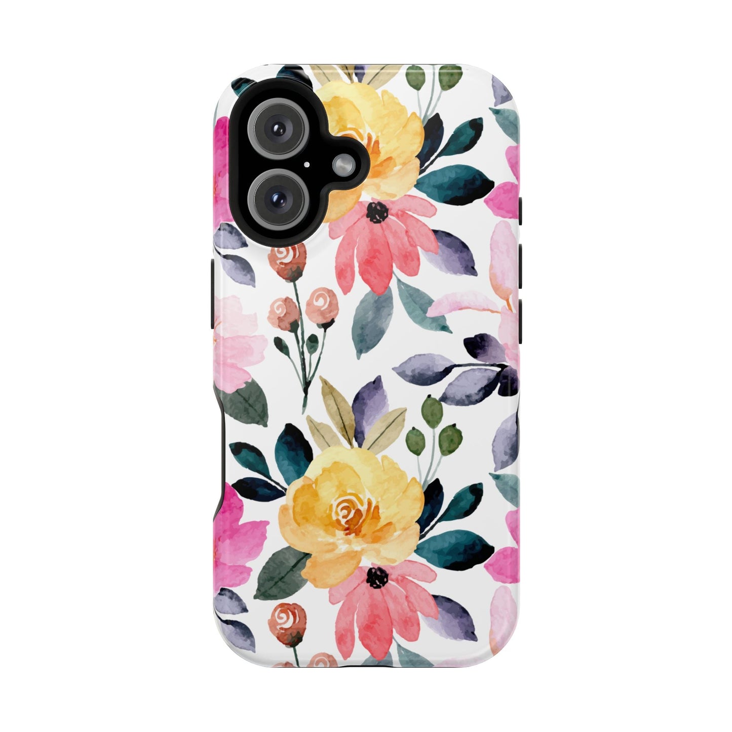 Blossoming Beauty – MagSafe Case with Pastel Floral Watercolor Design - BOGO Cases