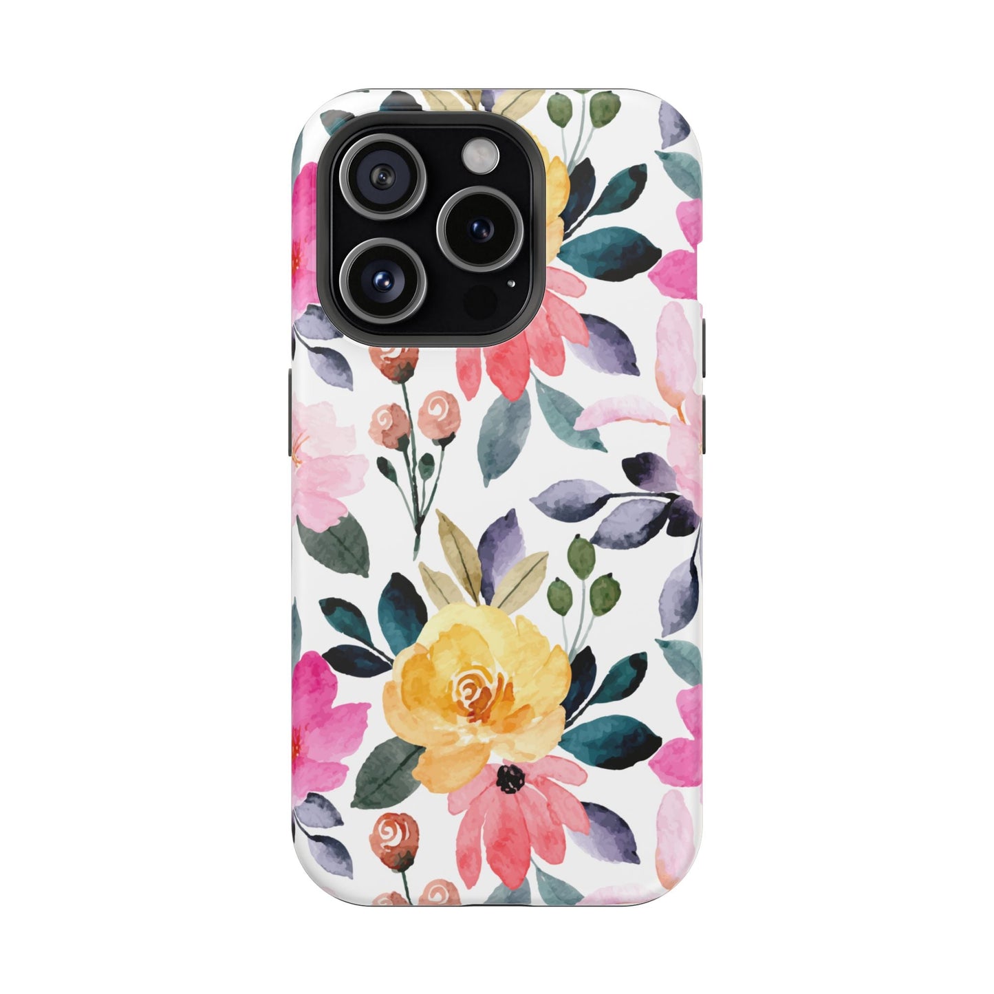 Blossoming Beauty – MagSafe Case with Pastel Floral Watercolor Design - BOGO Cases