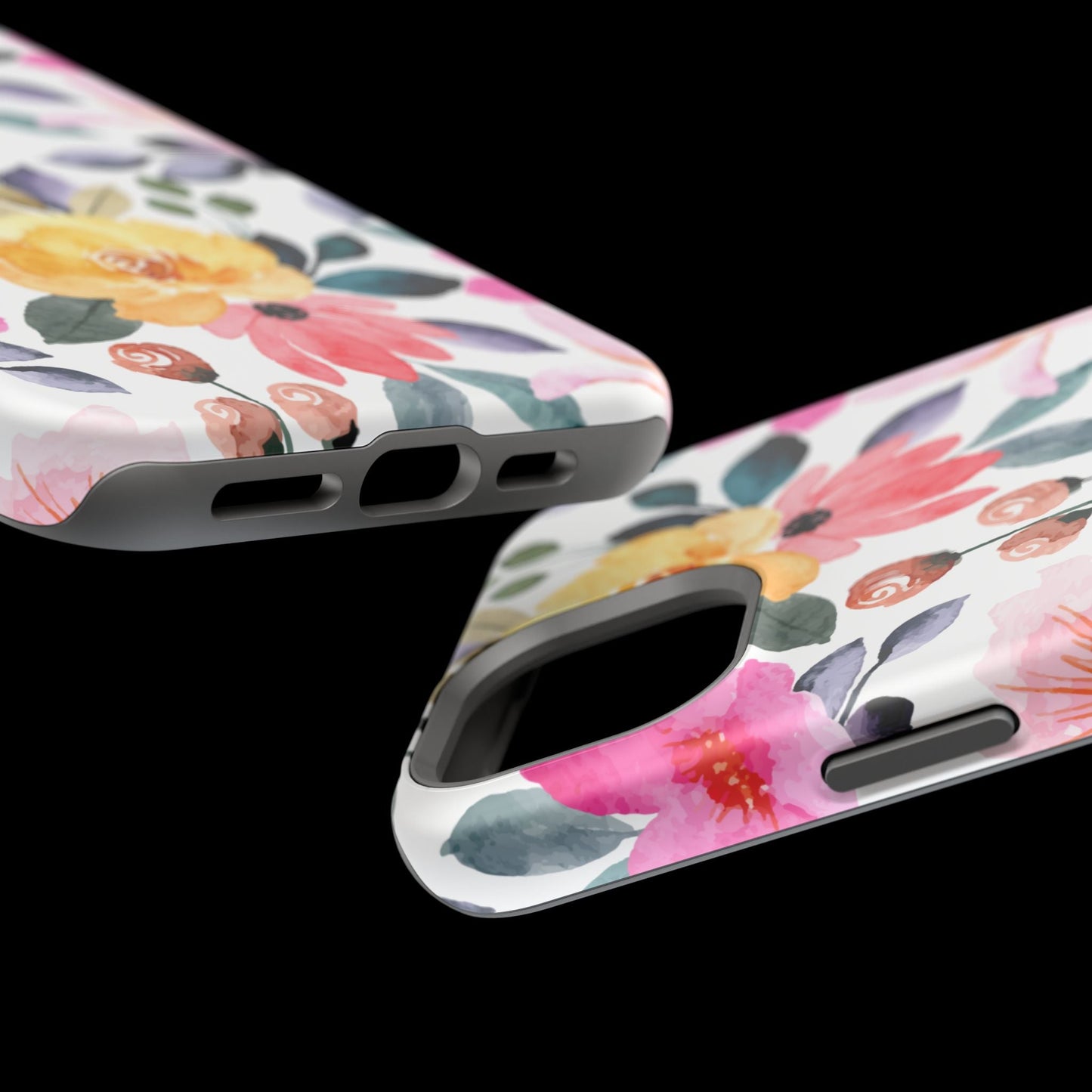 Blossoming Beauty – MagSafe Case with Pastel Floral Watercolor Design - BOGO Cases