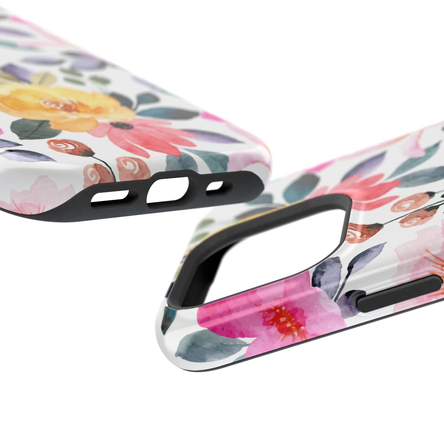 Blossoming Beauty – MagSafe Case with Pastel Floral Watercolor Design - BOGO Cases