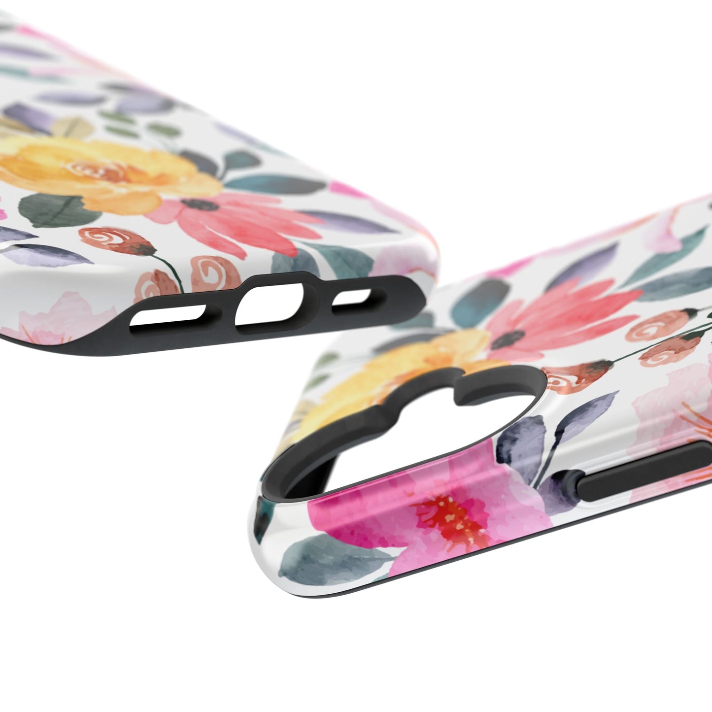 Blossoming Beauty – MagSafe Case with Pastel Floral Watercolor Design - BOGO Cases