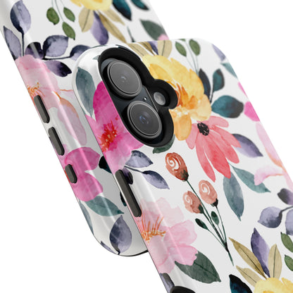 Blossoming Beauty – MagSafe Case with Pastel Floral Watercolor Design - BOGO Cases