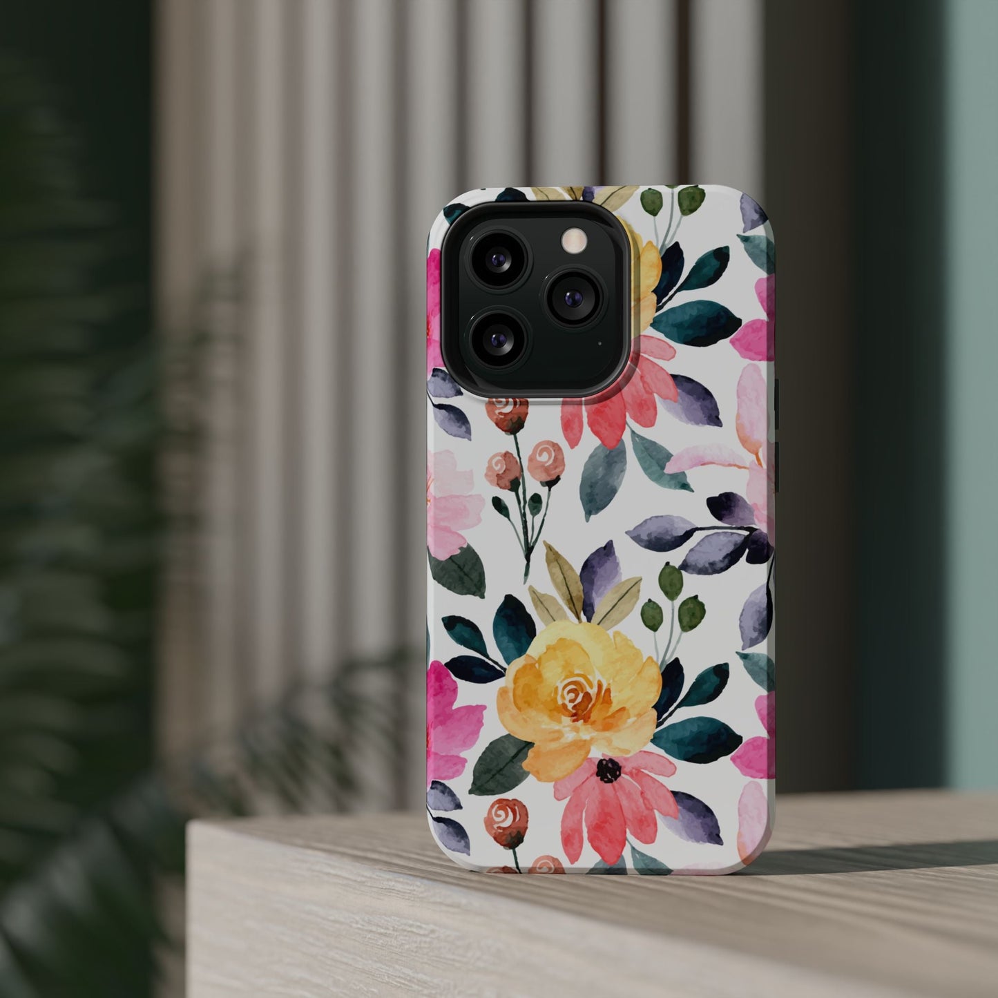 Blossoming Beauty – MagSafe Case with Pastel Floral Watercolor Design - BOGO Cases