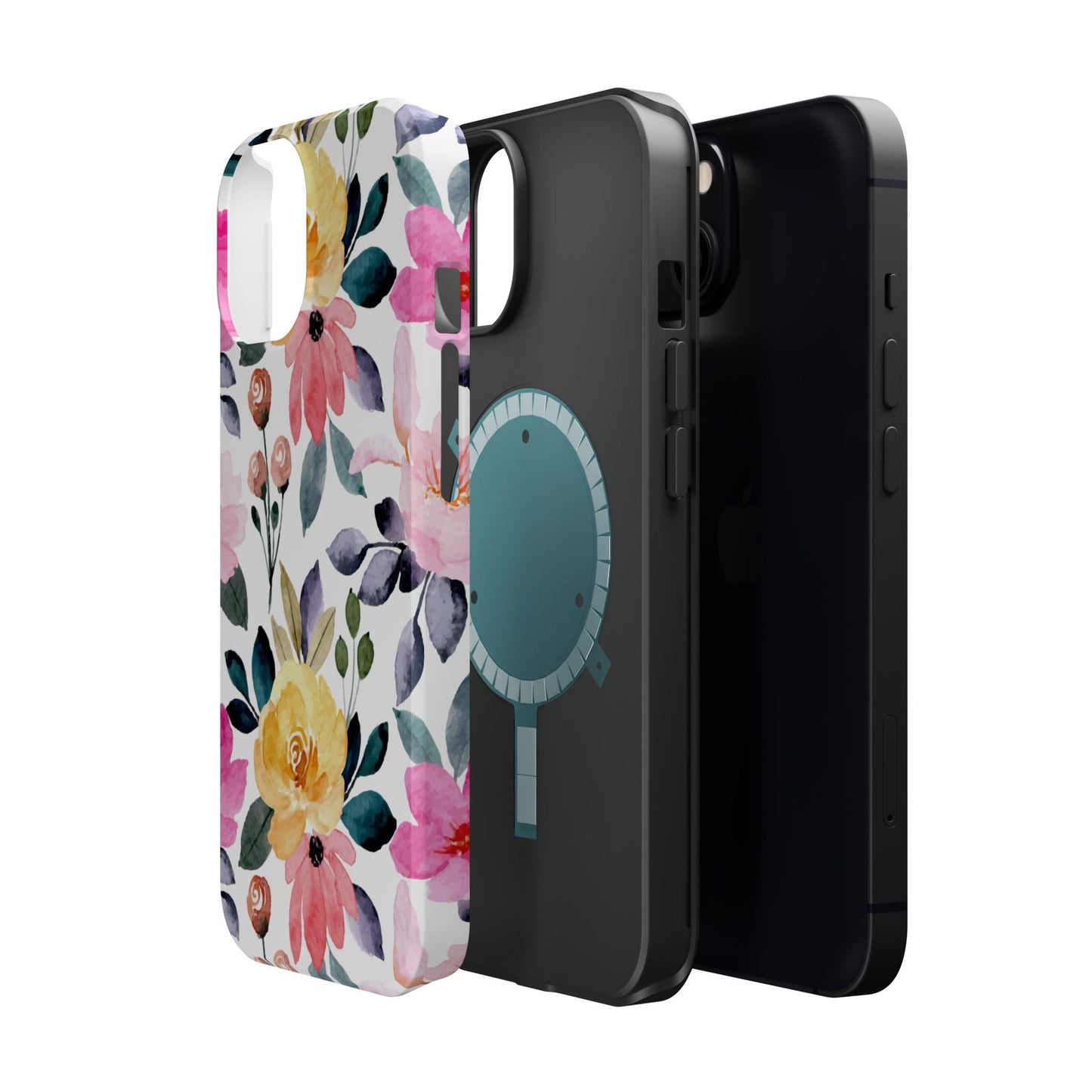 Blossoming Beauty – MagSafe Case with Pastel Floral Watercolor Design - BOGO Cases