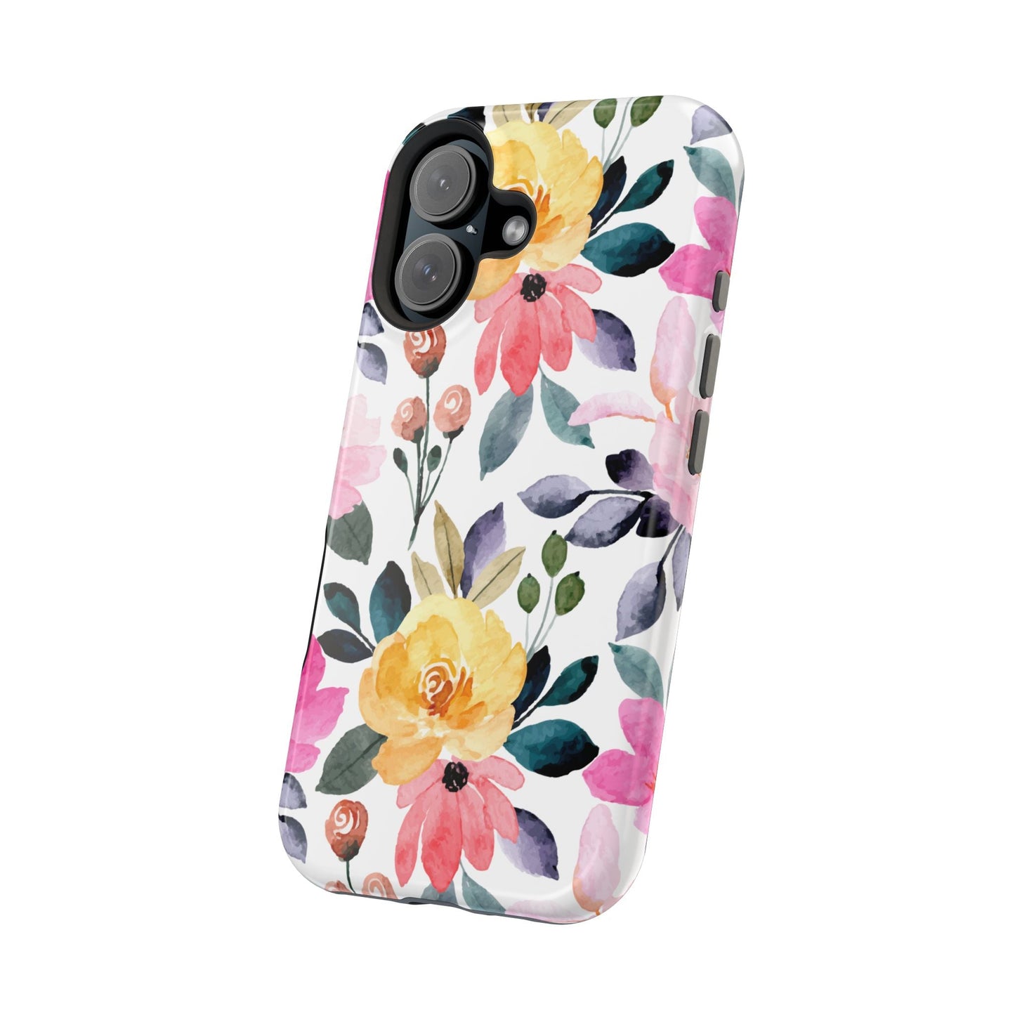 Blossoming Beauty – MagSafe Case with Pastel Floral Watercolor Design - BOGO Cases
