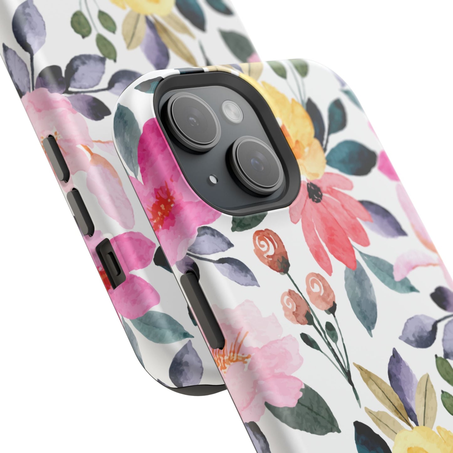 Blossoming Beauty – MagSafe Case with Pastel Floral Watercolor Design - BOGO Cases