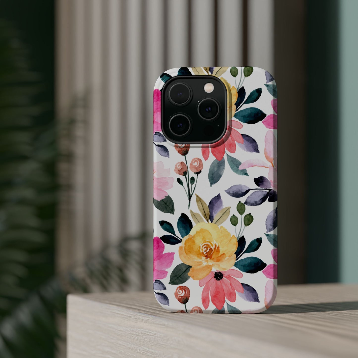 Blossoming Beauty – MagSafe Case with Pastel Floral Watercolor Design - BOGO Cases
