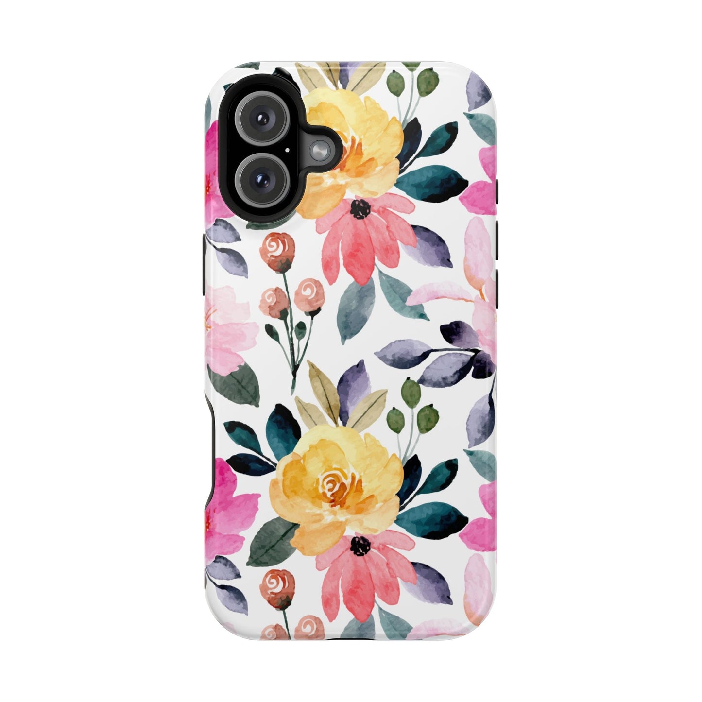 Blossoming Beauty – MagSafe Case with Pastel Floral Watercolor Design - BOGO Cases