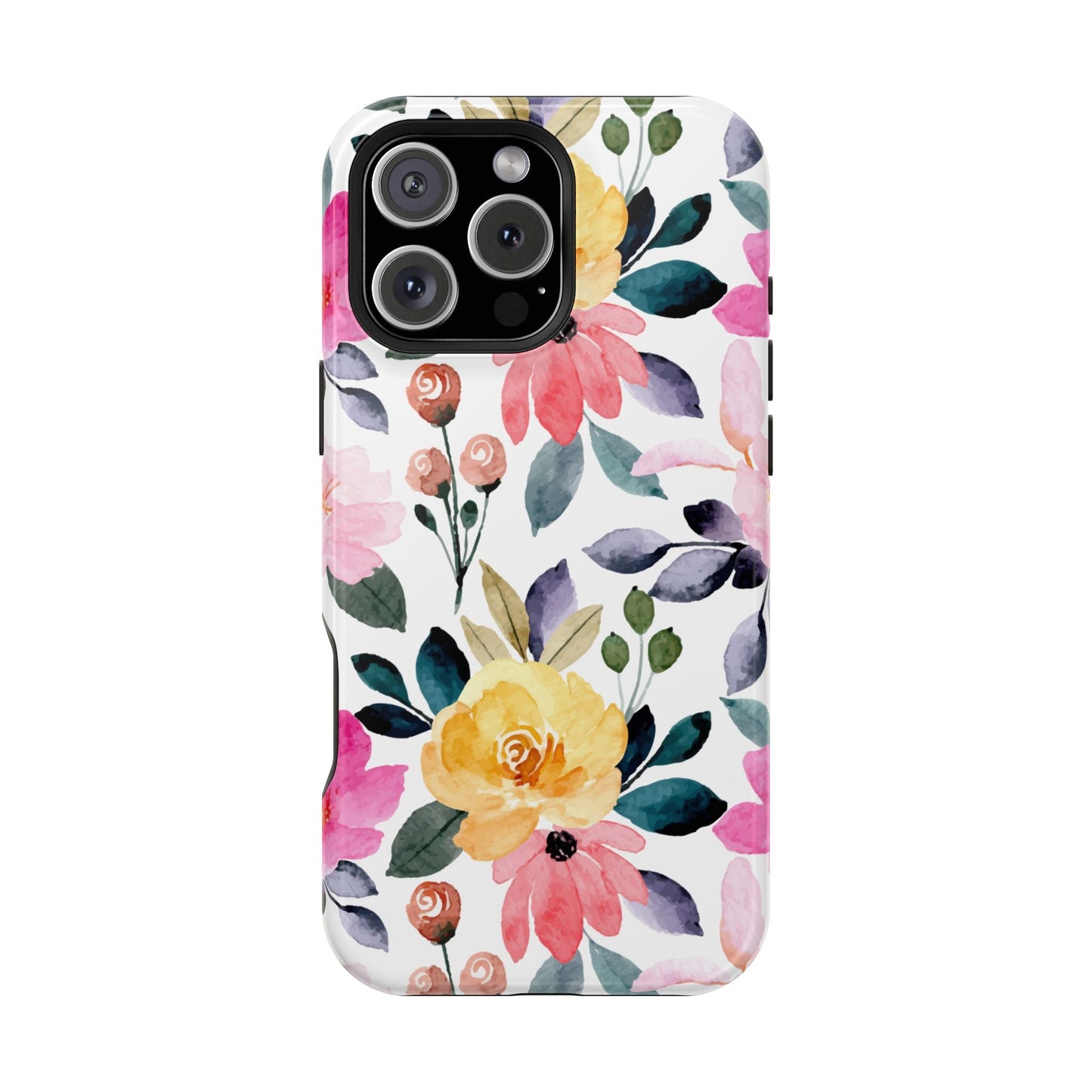 Blossoming Beauty – MagSafe Case with Pastel Floral Watercolor Design - BOGO Cases